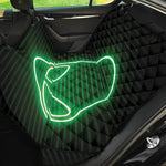 Green Light Alien Print Pet Car Back Seat Cover