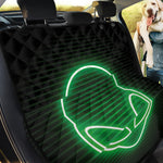 Green Light Alien Print Pet Car Back Seat Cover