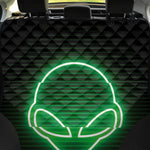Green Light Alien Print Pet Car Back Seat Cover