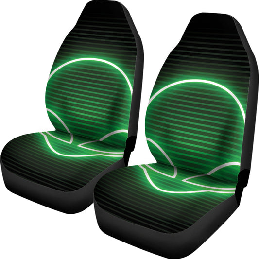 Green Light Alien Print Universal Fit Car Seat Covers