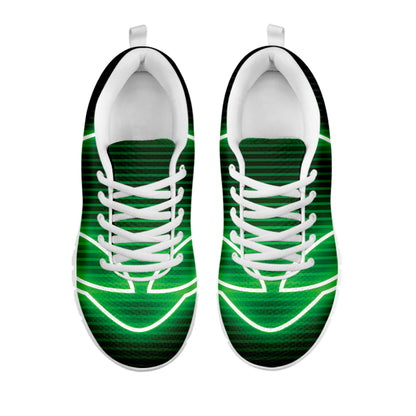 Green Light Alien Print White Sneakers