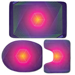Green Light EDM Geometric Print 3 Piece Bath Mat Set