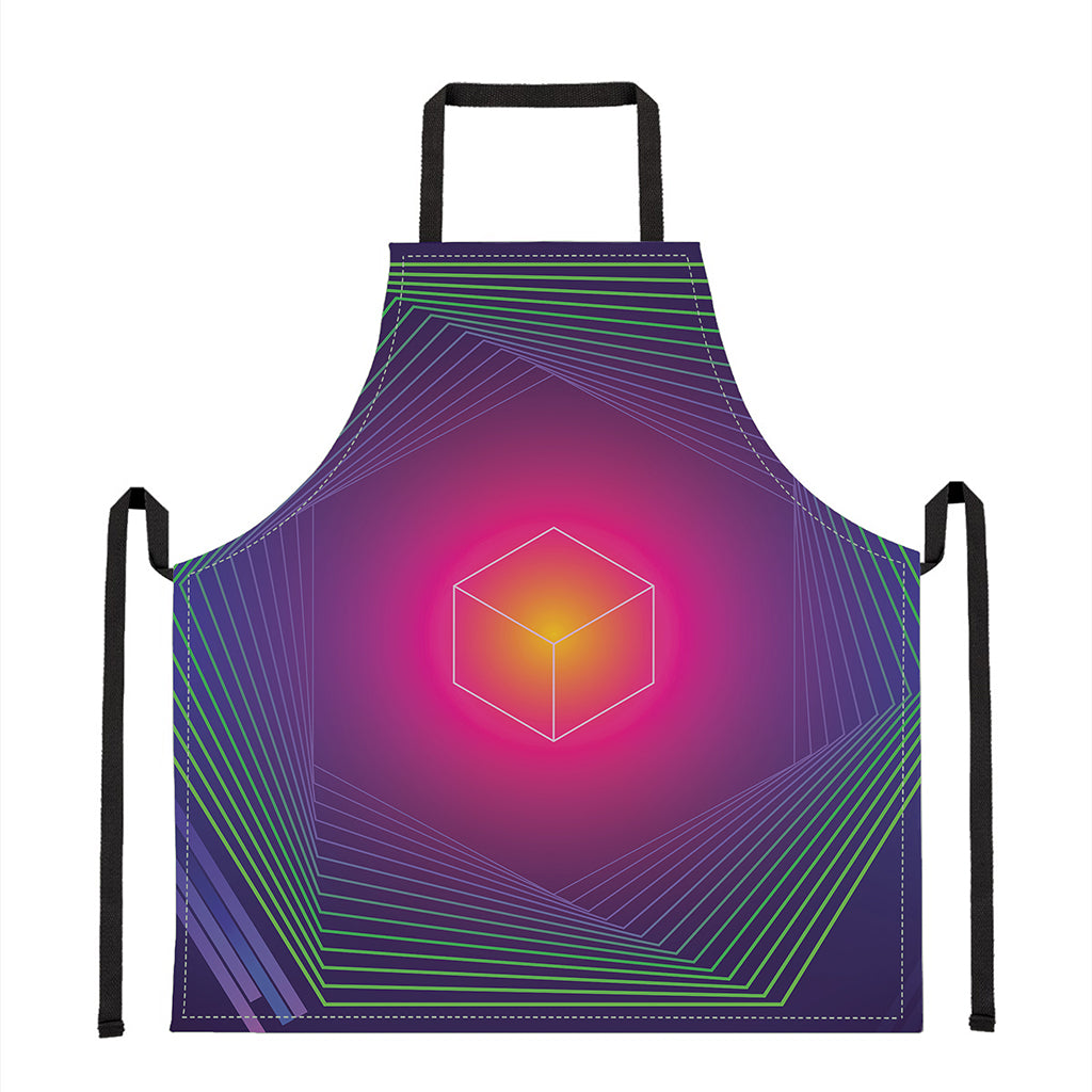 Green Light EDM Geometric Print Apron