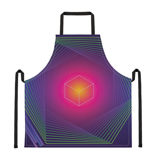 Green Light EDM Geometric Print Apron