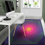 Green Light EDM Geometric Print Area Rug
