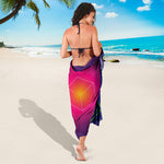 Green Light EDM Geometric Print Beach Sarong Wrap