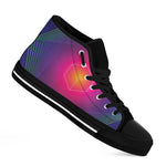 Green Light EDM Geometric Print Black High Top Shoes