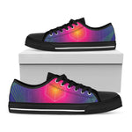 Green Light EDM Geometric Print Black Low Top Shoes