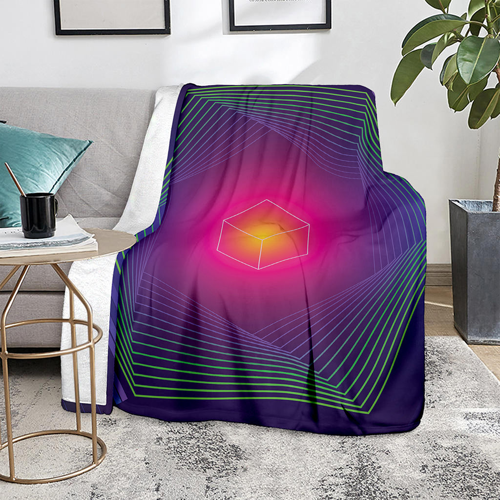 Green Light EDM Geometric Print Blanket