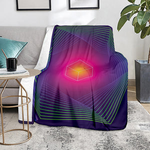 Green Light EDM Geometric Print Blanket