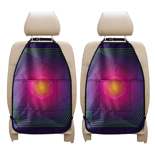 Green Light EDM Geometric Print Car Seat Organizers