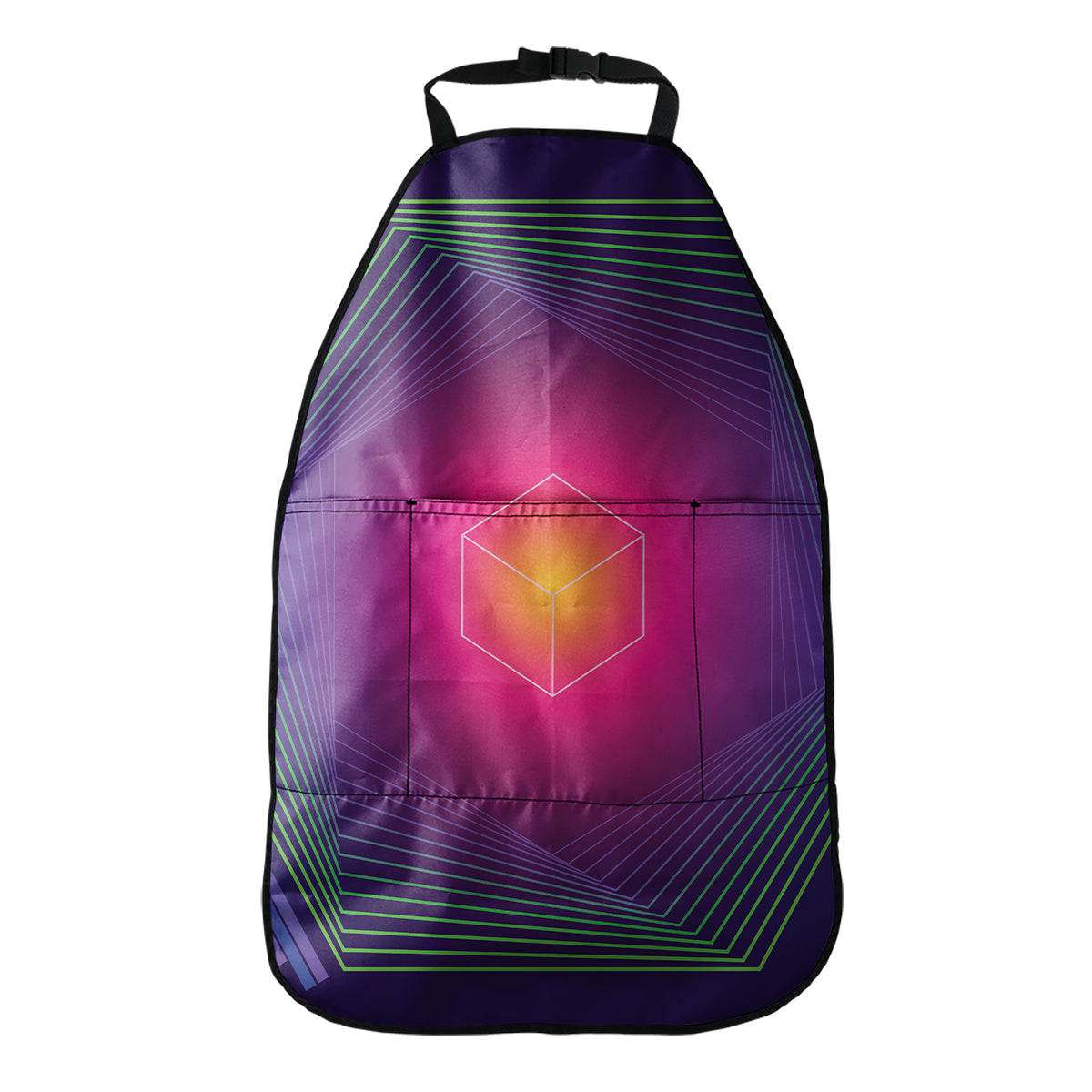 Green Light EDM Geometric Print Car Seat Organizers