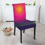 Green Light EDM Geometric Print Dining Chair Slipcover