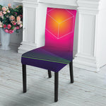 Green Light EDM Geometric Print Dining Chair Slipcover