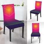 Green Light EDM Geometric Print Dining Chair Slipcover