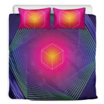 Green Light EDM Geometric Print Duvet Cover Bedding Set