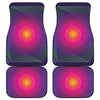 Green Light EDM Geometric Print Front and Back Car Floor Mats