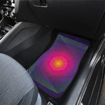 Green Light EDM Geometric Print Front and Back Car Floor Mats