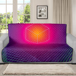 Green Light EDM Geometric Print Futon Protector