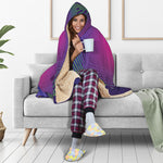 Green Light EDM Geometric Print Hooded Blanket