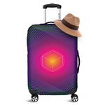 Green Light EDM Geometric Print Luggage Cover