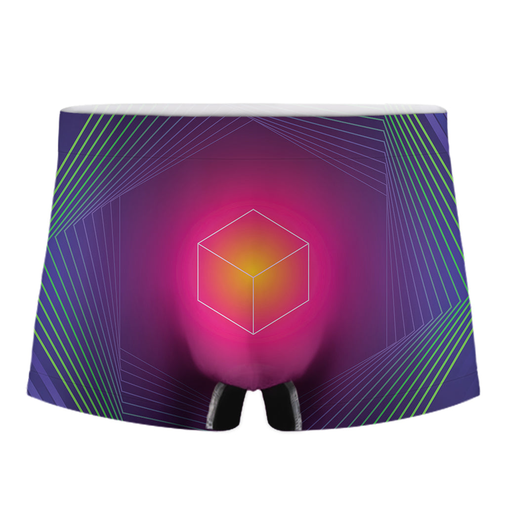 Green Light EDM Geometric Print Men's Boxer Briefs