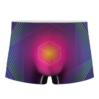 Green Light EDM Geometric Print Men's Boxer Briefs