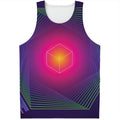 Green Light EDM Geometric Print Men's Tank Top