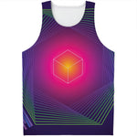 Green Light EDM Geometric Print Men's Tank Top