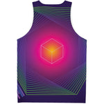 Green Light EDM Geometric Print Men's Tank Top