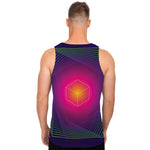 Green Light EDM Geometric Print Men's Tank Top