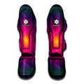 Green Light EDM Geometric Print Muay Thai Shin Guards