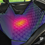 Green Light EDM Geometric Print Pet Car Back Seat Cover