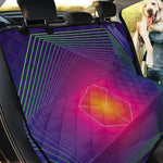 Green Light EDM Geometric Print Pet Car Back Seat Cover