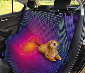 Green Light EDM Geometric Print Pet Car Back Seat Cover