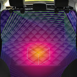 Green Light EDM Geometric Print Pet Car Back Seat Cover