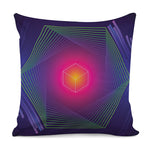 Green Light EDM Geometric Print Pillow Cover