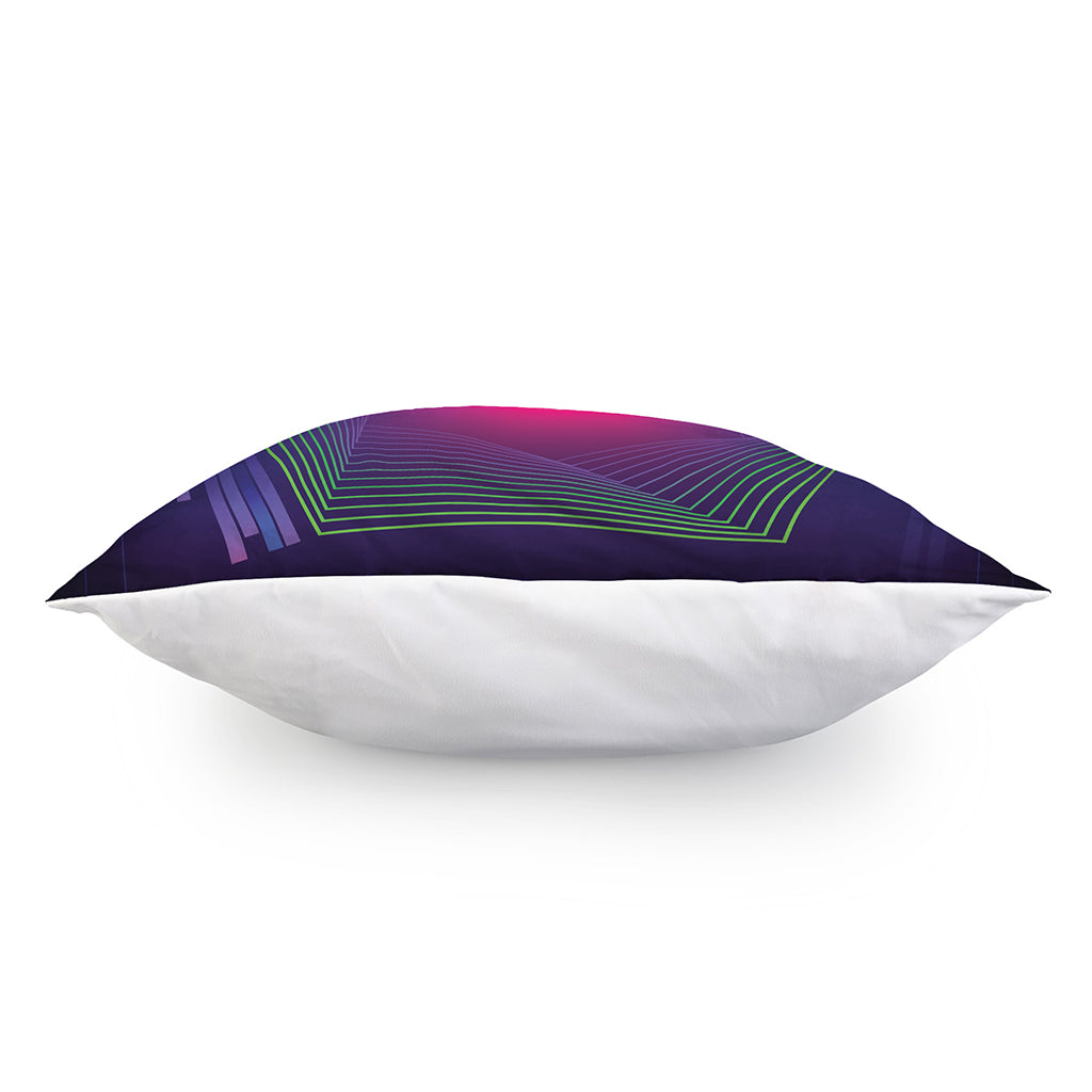 Green Light EDM Geometric Print Pillow Cover