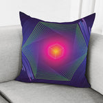 Green Light EDM Geometric Print Pillow Cover