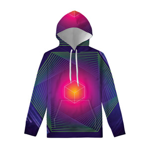 Green Light EDM Geometric Print Pullover Hoodie