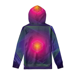 Green Light EDM Geometric Print Pullover Hoodie