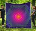 Green Light EDM Geometric Print Quilt
