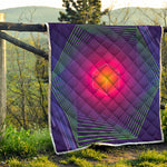 Green Light EDM Geometric Print Quilt