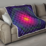 Green Light EDM Geometric Print Quilt