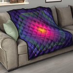 Green Light EDM Geometric Print Quilt