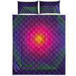 Green Light EDM Geometric Print Quilt Bed Set