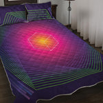 Green Light EDM Geometric Print Quilt Bed Set