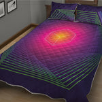 Green Light EDM Geometric Print Quilt Bed Set