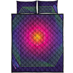 Green Light EDM Geometric Print Quilt Bed Set