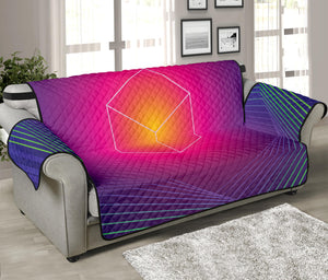 Green Light EDM Geometric Print Sofa Protector